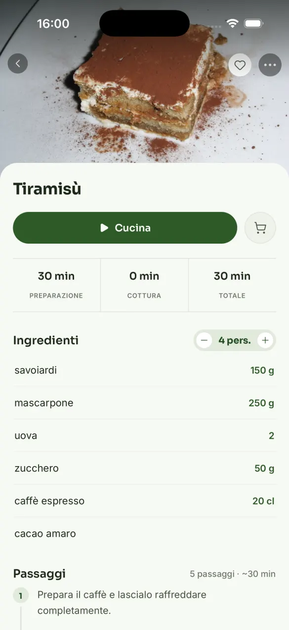 Yumiam — una ricetta, con gli ingredienti adattati al numero di persone