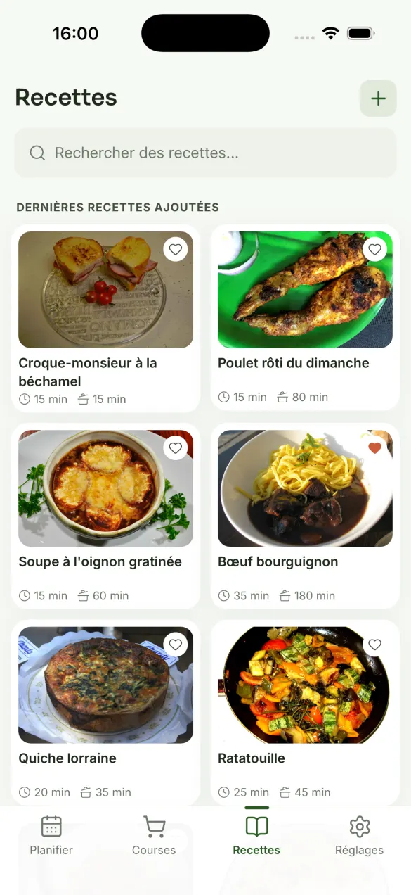 Yumiam — le catalogue de recettes